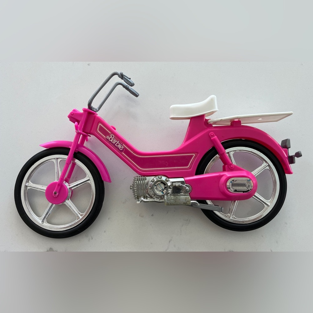 VTG Vintage Barbie Motor Bike 1983 Mattel Pink Moped Scooter Toy Bicycle